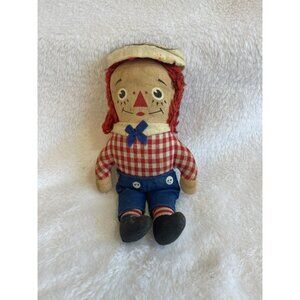 Vintage Knickerbocker Raggedy Andy‎ Doll Toy 7" Dress with Cotton Sailor Hat